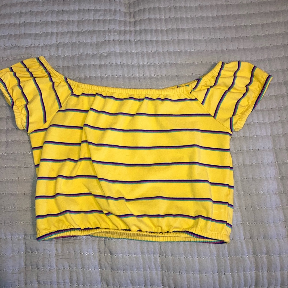 Off the shoulder cropped top